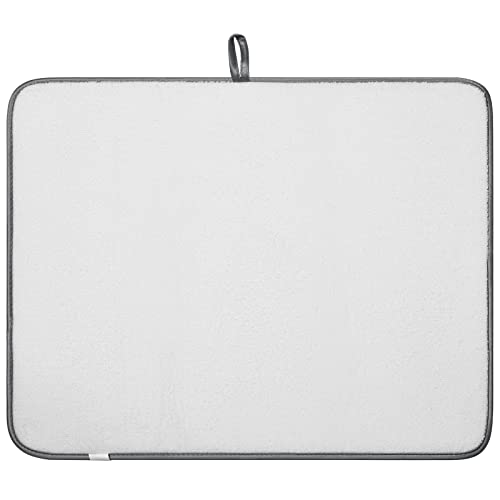 Dish Drying Mat for Kitchen Counter,Machine Washable Matt(Branch) - color: Gray Branches 2P