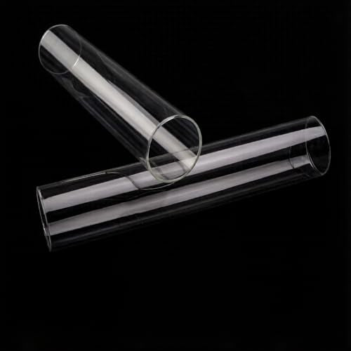 CYS EXCEL 6 PCS Glass Hurricane Tubes (H:14" D:2.5") - Fits Candles up to 2" Wide, Requires Holder Base 2.75" or Wider - size: 2.5" wide x 14" tall