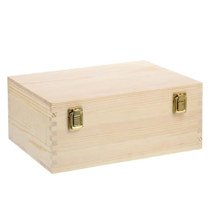 Extra Large Unfinished Wooden Box 11 x 9 x 5 inch Natural Wood Boxes
