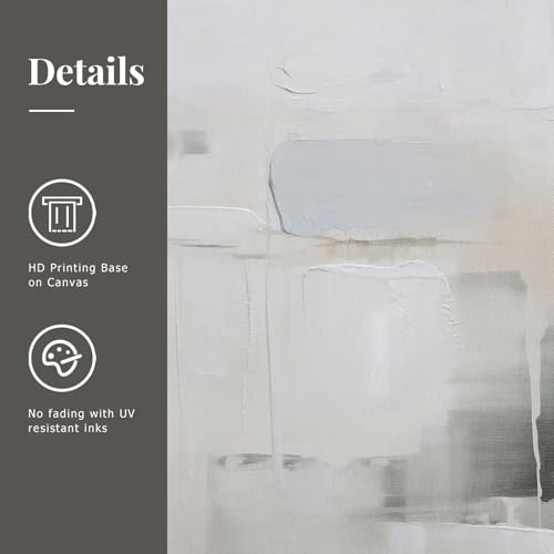 SAFERRYHOME Neutral Abstract Hand Painted Wall Art, 24x36 Inches, Set of 2 - color: Grey Abstract, size: 24" x 36" x 2 Panel Framed