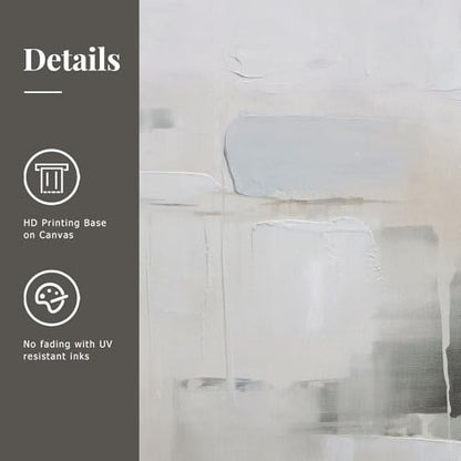 SAFERRYHOME Neutral Abstract Hand Painted Wall Art, 24x36 Inches, Set of 2 - color: Grey Abstract, size: 24" x 36" x 2 Panel Framed
