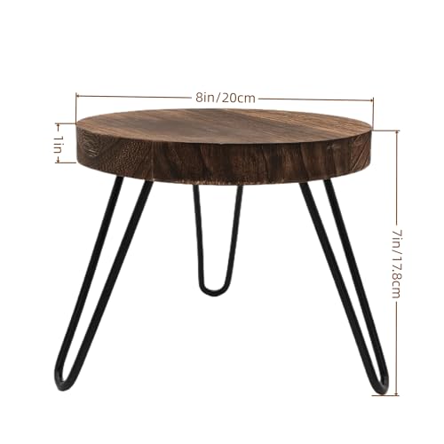 Wood Plant Stand Indoor Outdoor, 8'' Flower Planter Stands Fit 5-10 in Pot - size: Small
