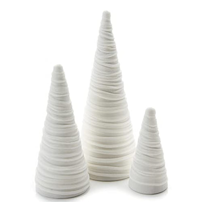 Your Heart's Content Light Ivory Velvet Trees Set of 3 (Light Ivory) - color: Light Ivory