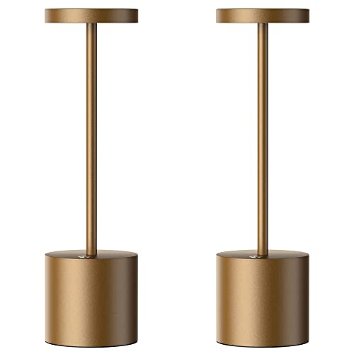 Cordless Table Lamp Rechargeable,Battery Powered LED Outdoor Table Light - color: 1 Pack Titanium