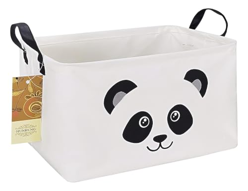 Rectangle Foldable Storage Basket Handles For Home, Panda - color: Rectangle Panda