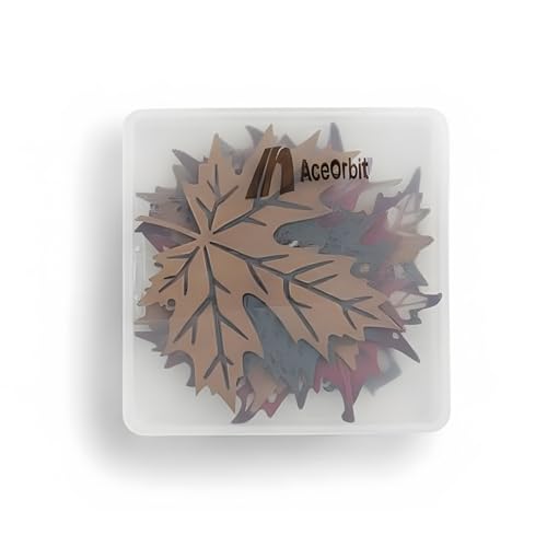AceOrbit 6 Pcs Maple Leaves Metal Wall Art Fall Farmhouse Rustic Decor