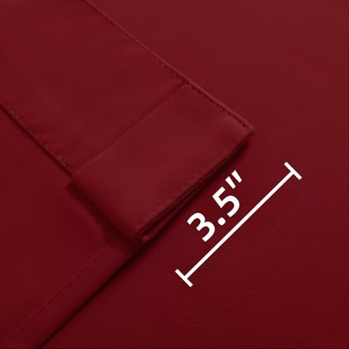 Joydeco Blackout Curtains 108 Inches Long, Thermal Insulated Black Out Curtains 2 Panels Set, Room Darkening Drapes for Living Room Window Rod Pocket Back Tab (W52 x L108 Inch, Burgundy Red) - color: Burgundy Red, size: 52"W x 108"L (Pack of 2)