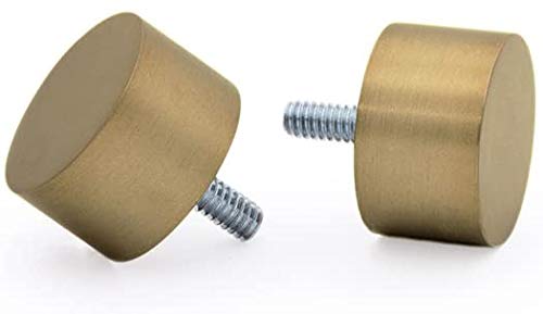 Ivilon Side Window Short Curtain Rod - End Cap Style Design 1 Inch Pole. 16 to 28 Inch Color Warm Gold - size: 16 to 28 in.