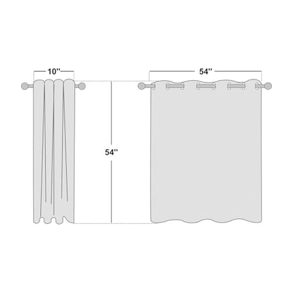 NICETOWN Bedroom Sheer Curtains 54 inch Length - Grommet Top Voile Textured Window Curtains Light and Airy Drapes for Cafe/Loft/Nursery (W54 x L54, 1 Pair, White) - color: White, size: 54"W x 54"L (Pack of 2)