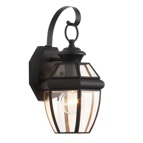 Solid Brass Outdoor Wall Light Fixtures, 12.6", 1-Pack - color: Black - 1 Pack, size: 12.6 inch