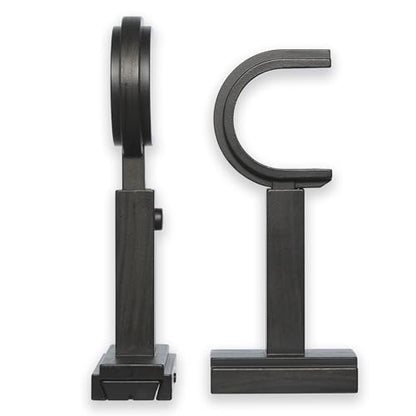 BlastHome® Luxury Adjustable Curtain Rod Brackets, Brushed Dark Brown - color: Brushed Dark Brown