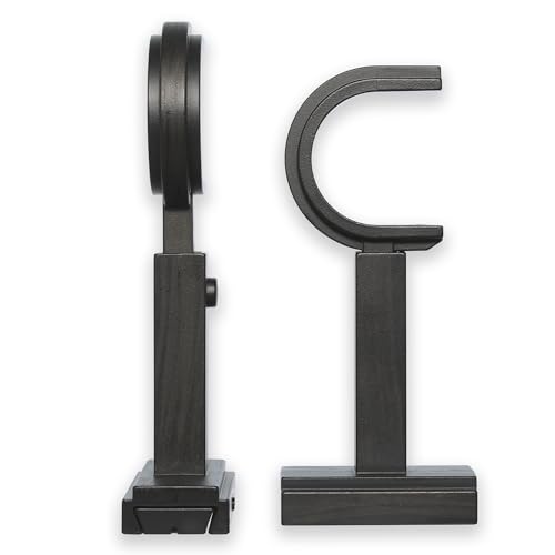 BlastHome® Luxury Adjustable Curtain Rod Brackets, Brushed Dark Brown - color: Brushed Dark Brown