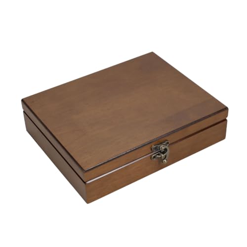 WE Games Old World Wooden Keepsake Box - color: Walnut, size: Medium