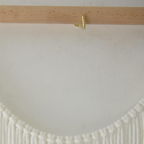 Macrame Wall Hanging Boho Yarn Art Tassel Beaded Handmade Decor 57"W*41"L - color: White