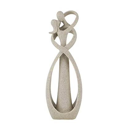 Trycooling Kissing Lovers Statue Abstract Sculpture, Sandstone, Small - color: Sandstone, size: Small