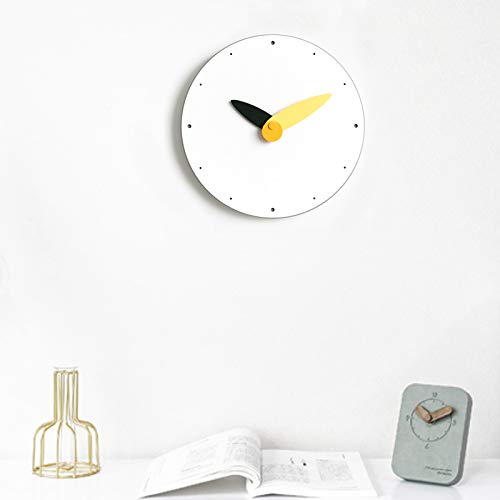 Stephanie Imports Modern Minimalist Yellow & Black Wall Clock - color: Yellow & Black