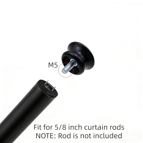 Curtain Rod Ends for 5/8 Inch Curtain Rods, 6Pcs