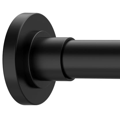 GXOACKJ Black Shower Curtain Rods - 31-80 Inch Spring Tension Shower Rods for Bathroom, Adjustable, No Drilling, No Rust, Stainless Steel - color: Black, size: 31-80 inches