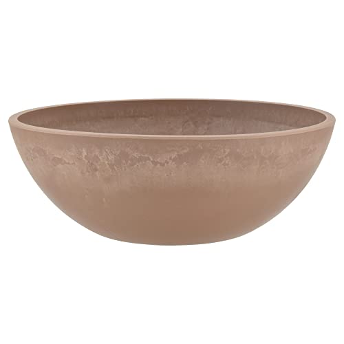 PSW M20TP Garden Bowl, Planter Bowl, Centerpiece Bowl, Fairy Garden Planter 8 Inch, 1 Count (Pack of 1) - color: Taupe, size: 8 Inch