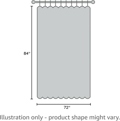 TUDECO Extra Long Brown Lace Shower Curtain for Bathroom, 72W x 84L Inch - color: Dark Brown, size: 72"W x 84"L (Pack of 1)
