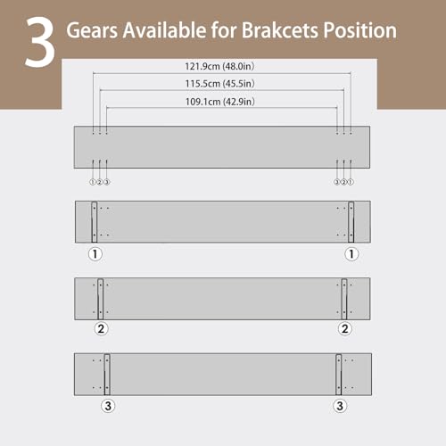DINZI LVJ Long Wall Shelves, 55.1Inch Wooden Floating Shelves with Brackets - color: Espresso, size: 55.1 Inch
