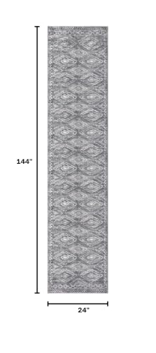 KILOCOCO Hallway Runner 2x12 ft Washable Runner Rug Non Slip, Grey - color: Grey, size: 2' x 12' (Runner)