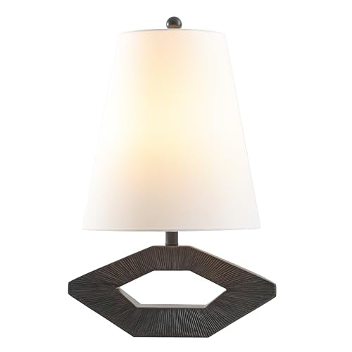 SAFAVIEH Lighting Collection Praia Black Resin 25-inch Table Lamp for Bedroom, Living Room, Home Office, Desk, Nightstand (LED Bulb Included)