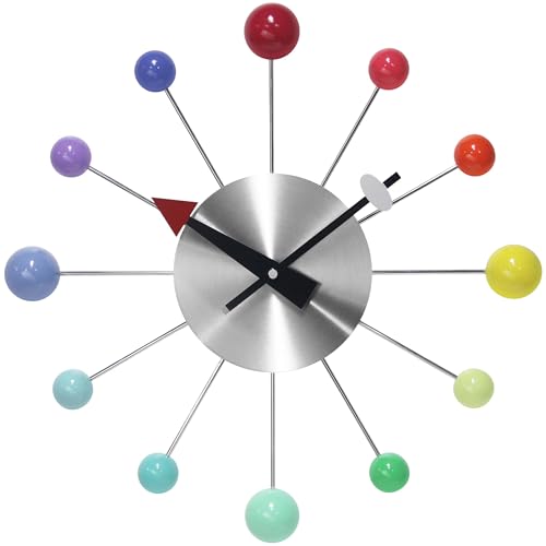 Infinity Instruments LTD. Orb Spoke Starburst Wall Clock, Rainbow, 15" - color: Rainbow