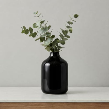 Sunddo Black Ceramic Vase, 5 Inch - color: Black, size: 5 inch
