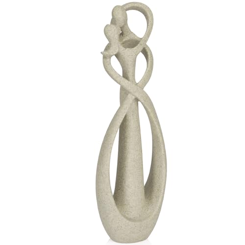 Trycooling Kissing Lovers Statue Abstract Sculpture, Sandstone, Large - color: Sandstone, size: Large