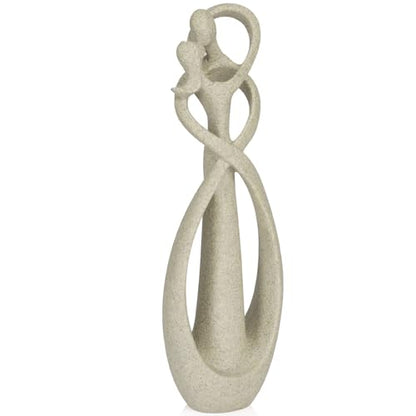 Trycooling Kissing Lovers Statue Abstract Sculpture, Sandstone, Large - color: Sandstone, size: Large