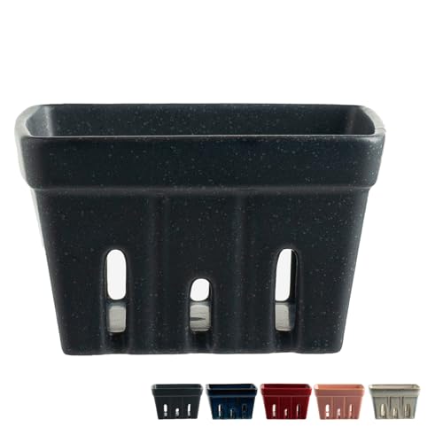 Ceramic Berry Basket, 4.2" Colander Set of 2 with Holes - color: Black, size: 4 inch