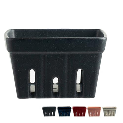 Ceramic Berry Basket, 4.2" Colander Set of 2 with Holes - color: Black, size: 4 inch