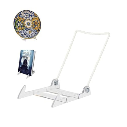KINGDOM SOLUTIONS - 6.25" White Acrylic Display Stand Made in USA - 12 Pack - color: Acrylic White, size: 6.25" (12-pack)