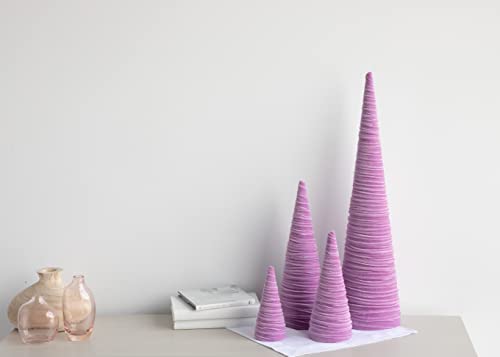 Your Heart's Content Set of 4 Velvet Trees, Lavender Mantel Accent, Valentine's, Holiday Tree Tabletop, Coquette Home Decor, Teen Girls Room, Wedding Centerpiece (Lavender) - color: Lavender