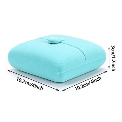 MDLUU Velvet Bracelet Gift Box, Bangle Holder Case, Jewelry Storage Displays for Birthday, Wedding, Valentine's Day, Anniversary (Cyan Blue) - color: cyan blue