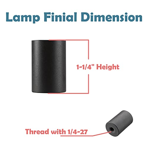 Aspen Creative 24019-32, 2 Pack Steel Lamp Finial in Oil Rubbed Bronze Finish, 1 1/4" Tall - color: Oil-Rubbed Bronze, size: 2 PACK