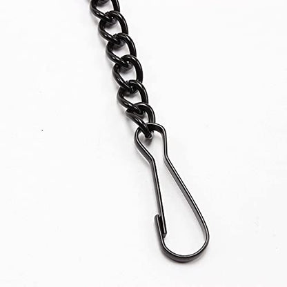 Bieye 30-Inch Metal Chain with Safety Hooks for Stained Glass Window Panels - size: 0.1"W x 30"L (Pack of 1)