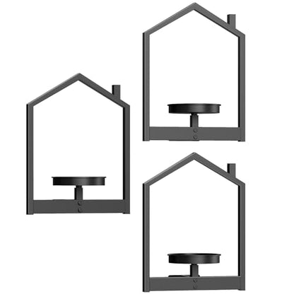 HOOBRO Metal Floating Shelves 3 Pack, Wall Plant Holder Shelf