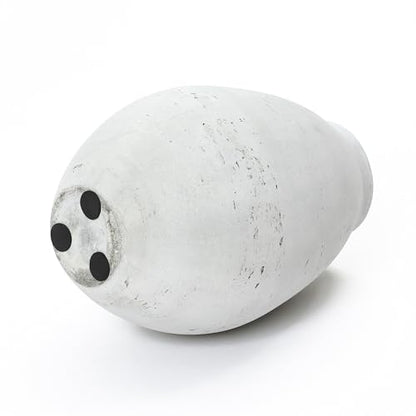 LuxenHome 13" Cement Large Floor Vase, Antique White Rustic Vases - color: White-b, size: 13 Inch