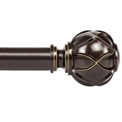 KAMANINA Curtain Rods for Windows 48 to 84 Inch, Heavy Duty, Antique Bronze - color: Antique Bronze, size: 48-84"