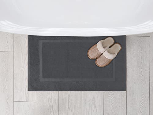 Utopia Towels Cotton Bath Mat, 21x34 in, 2 Pack, Grey - color: Grey, size: 2 Bath Mats