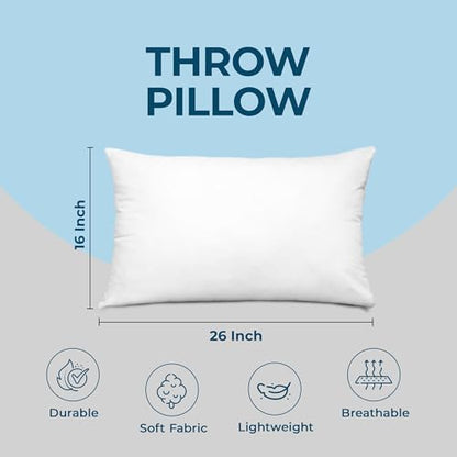 Utopia Bedding Throw Pillows, Decorative 16x26 Pillow Inserts, Set of 4 - size: 16x26 Inch