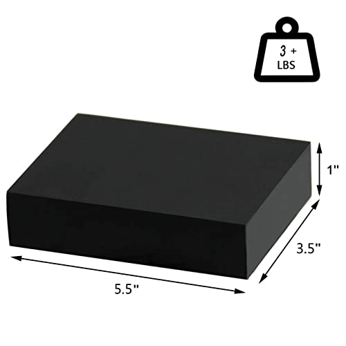 HAO Small Floating Shelf 6 inch Wall Mounted Mini Hanging Display Shelves for Living Room Bedroom Bathroom Set of 5 Black - color: Black, size: 5.5 Inch,Set of 5