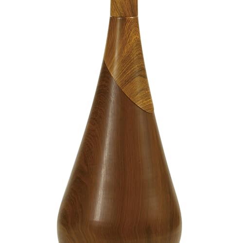 Novogratz x Globe Harrington 65 in Floor Lamp, 2-Tone Wood-Tone Base - color: Faux Wood, 2-Tone Base (65")