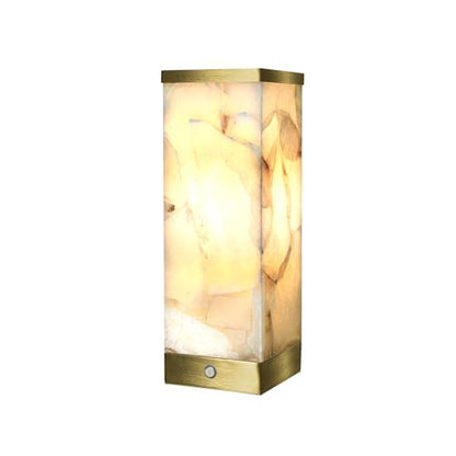 Scenekoy Modern Alabaster 충전식 무선 테이블 램프 거실용 - color: 오프 화이트