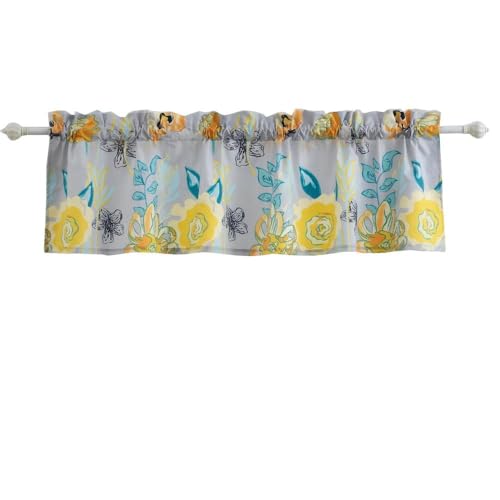 Greenland Home Watercolor Dream Window Treatment, 84x19 inches, Gray - color: Grey