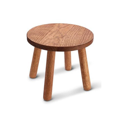 Solid Wooden Stool,Plant Stand,Step Stool,Light Walnut,10" H - color: Light Walnut, size: 10inch