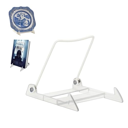 KINGDOM SOLUTIONS - 4.75" Clear Acrylic Display Stand Made in USA - 12 Pack - color: Acrylic White, size: 4.75" (12-pack)