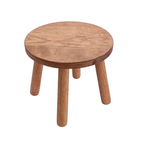 Solid Wooden Stool,Plant Stand,Step Stool,Light Walnut,9.3" H - color: Light Walnut, size: 9.3inch